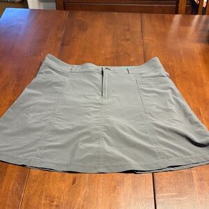 L.L. Bean Women's Mini Skirt with shorts inside in Charcoal